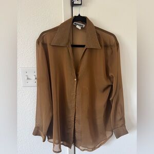 Brown Sheer Blouse